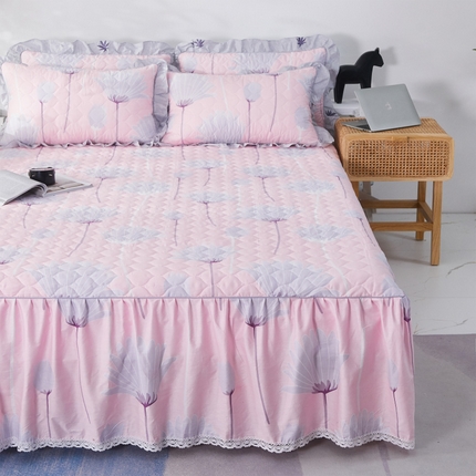 91家纺网 家纺一手货源 找家纺 （总）爱妮玖玖家纺 2023新款小白边夹棉床裙