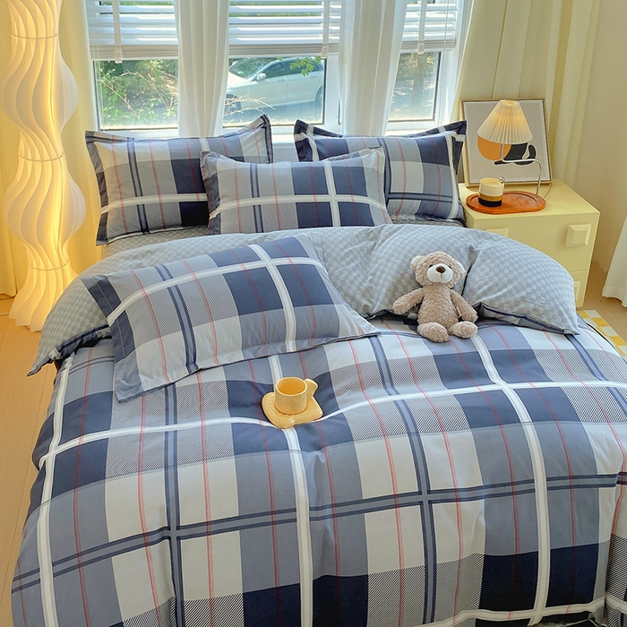 91家纺网 家纺一手货源 找家纺 艾橙家纺 2023新款秋冬新款140g植物羊绒磨毛四件套 伊莎贝尔