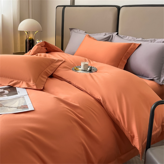 91家纺网 家纺一手货源 找家纺 （总）嘉汀兰家居 2023秋冬新品100支双股长绒棉埋绳纯色四件套-卡西欧系列