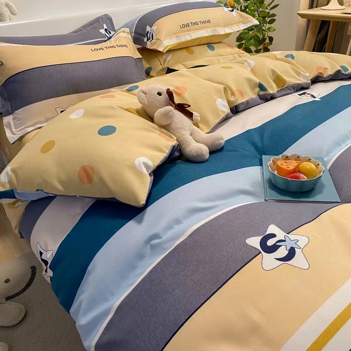 91家纺网 家纺一手货源 找家纺 艾橙家纺 2023新款秋冬新款140g植物羊绒磨毛四件套 西雅图