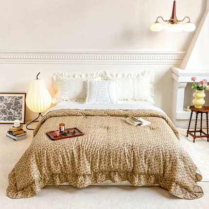 91家纺网 家纺一手货源 找家纺 （总）上喜 热卖亲肤舒适双层纱大豆蛋白纤维被被子被芯