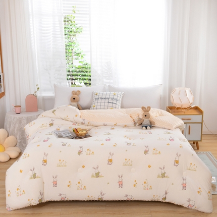 91家纺网 家纺一手货源 找家纺 （总）天瑜家纺2023新款针织豆豆绒冬被系列