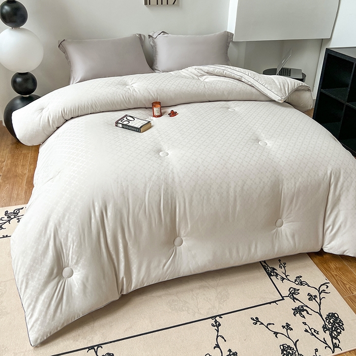 91家纺网 家纺一手货源 找家纺 （总）爱衫妮  2025新款大豆被贡缎段格