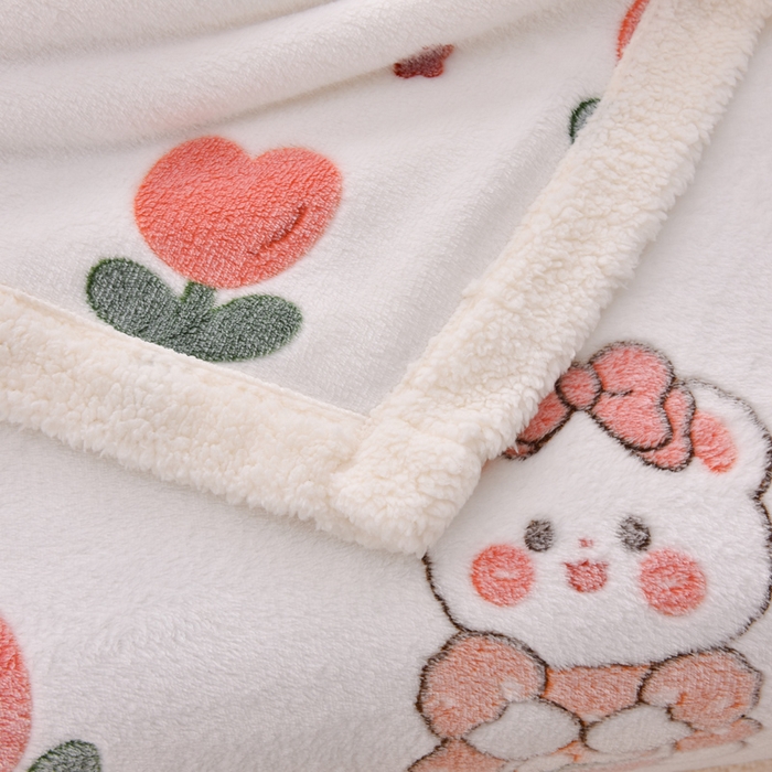 91家纺网 家纺一手货源 找家纺 同田家纺 2023年新款雪花绒&羊羔绒四件套 郁金香