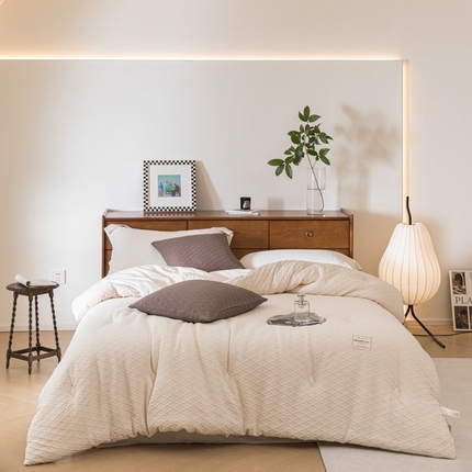 91家纺网 家纺一手货源 找家纺 （总）上喜 热卖韩国工艺全棉大豆春秋被被子被芯