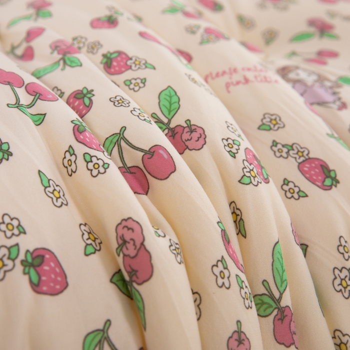 91家纺网 家纺一手货源 找家纺 天瑜家纺2023新款针织豆豆绒冬被系列 樱桃女孩1