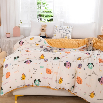 91家纺网 家纺一手货源 找家纺 （总）天瑜家纺2023新款针织豆豆绒冬被系列