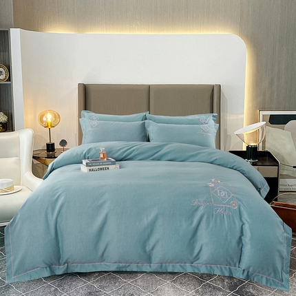 91家纺网 家纺一手货源 找家纺 （总）OL家纺 2023新款保暖全棉磨毛刺绣床盖夹棉四件套