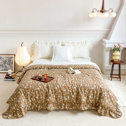 91家纺网 家纺一手货源 找家纺 （总）上喜 热卖亲肤舒适双层纱大豆蛋白纤维被被子被芯