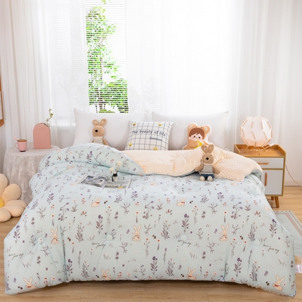 91家纺网 家纺一手货源 找家纺 （总）天瑜家纺2023新款针织豆豆绒冬被系列