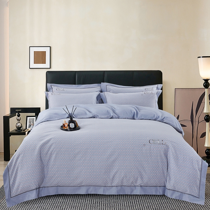 91家纺网 家纺一手货源 找家纺 （总）OL家纺 2023新款100支抗菌全棉磨毛刺缝床盖夹棉四件套