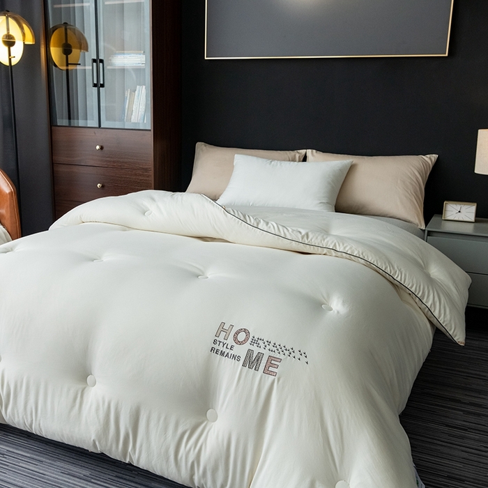 91家纺网 家纺一手货源 找家纺 瑞驰家纺 2023新款 A类水洗棉科尔特大豆被系列（风格一） 科尔特-明月白