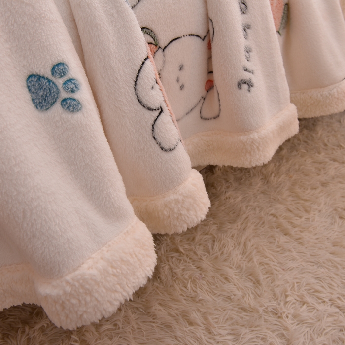 91家纺网 家纺一手货源 找家纺 同田家纺 2023年新款雪花绒&羊羔绒四件套 小萝卜兔