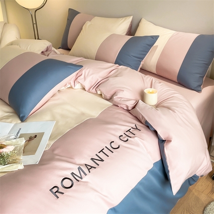 91家纺网 家纺一手货源 找家纺 （总）床绮 2024新款40s全棉四件套-若梦