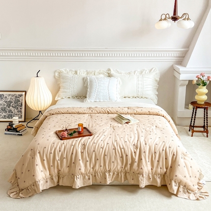 91家纺网 家纺一手货源 找家纺 （总）上喜 热卖亲肤舒适双层纱大豆蛋白纤维被被子被芯