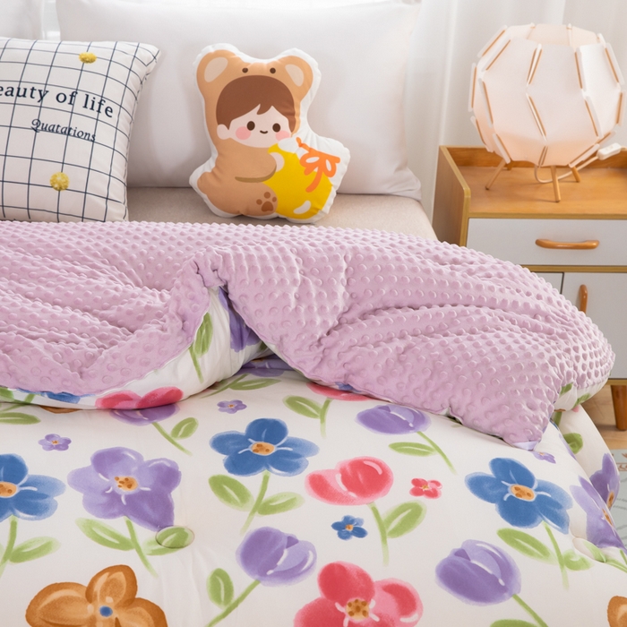 91家纺网 家纺一手货源 找家纺 （总）天瑜家纺2023新款针织豆豆绒冬被系列