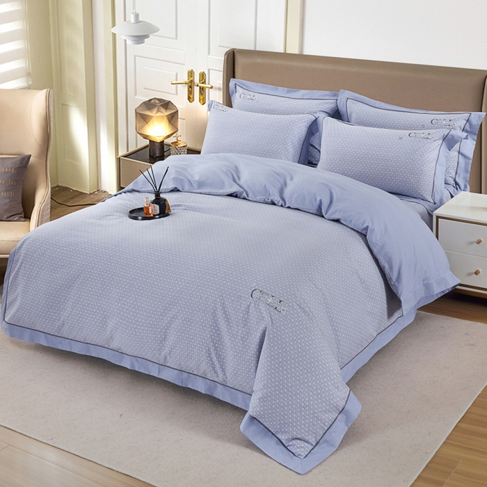 91家纺网 家纺一手货源 找家纺 （总）OL家纺 2023新款100支抗菌全棉磨毛刺缝床盖夹棉四件套