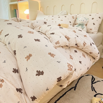 91家纺网 家纺一手货源 找家纺 (总)大彩家居可水洗针织棉双层纱棉花被冬被春秋被被子被芯