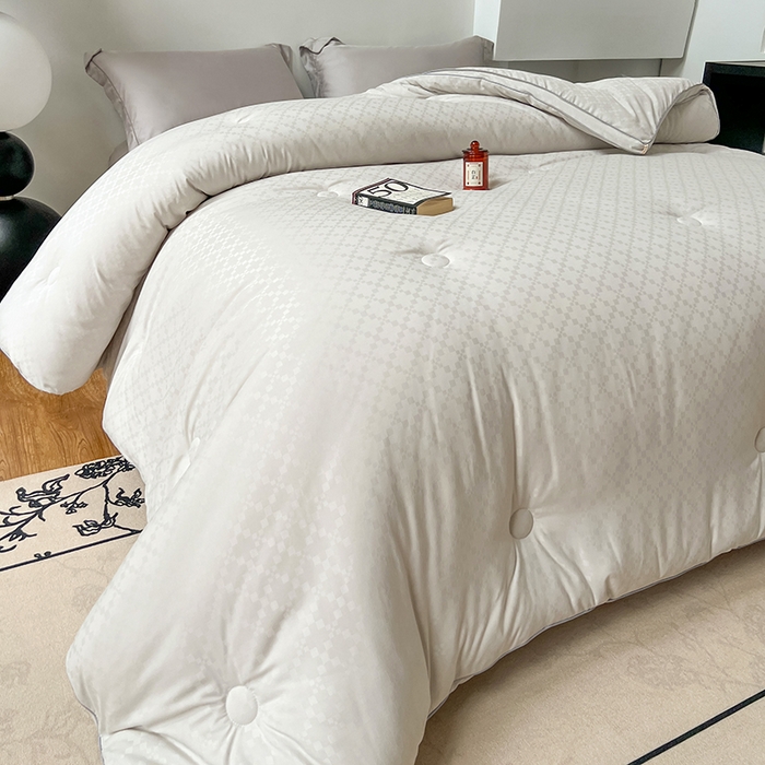 91家纺网 家纺一手货源 找家纺 （总）爱衫妮  2025新款大豆被贡缎段格