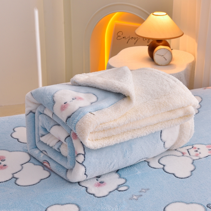 91家纺网 家纺一手货源 找家纺 同田家纺 2023年新款雪花绒&羊羔绒四件套 晴天之旅