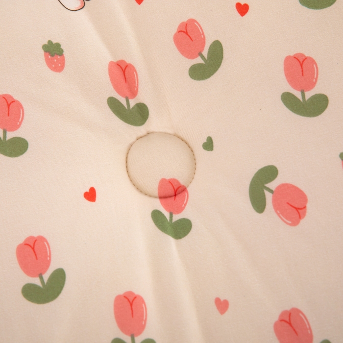 91家纺网 家纺一手货源 找家纺 天瑜家纺2023新款针织豆豆绒冬被系列 小花兔子粉1