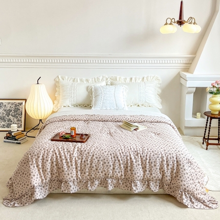 91家纺网 家纺一手货源 找家纺 （总）上喜 热卖亲肤舒适双层纱大豆蛋白纤维被被子被芯