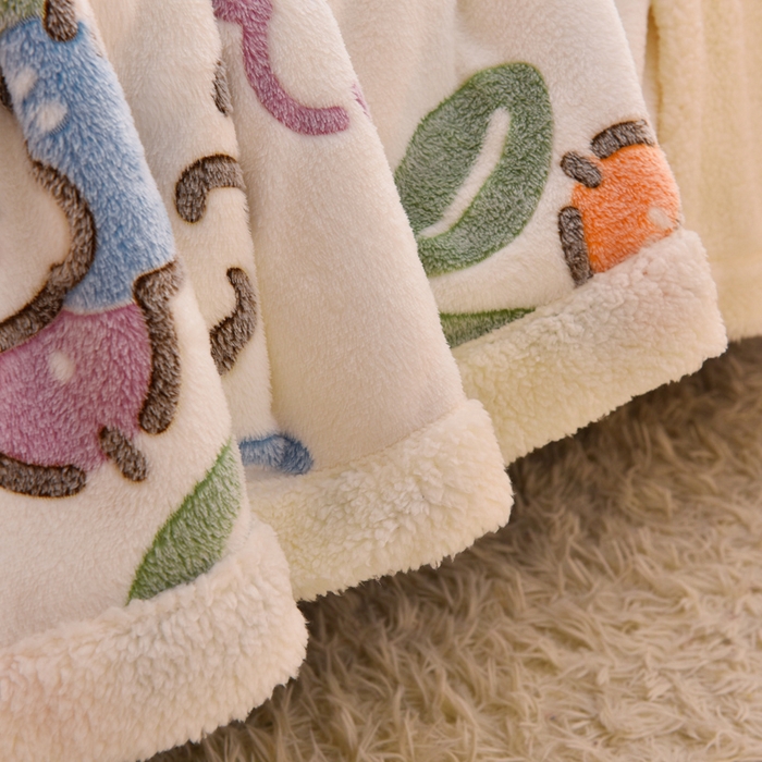 91家纺网 家纺一手货源 找家纺 同田家纺 2023年新款雪花绒&羊羔绒毛毯 小花园