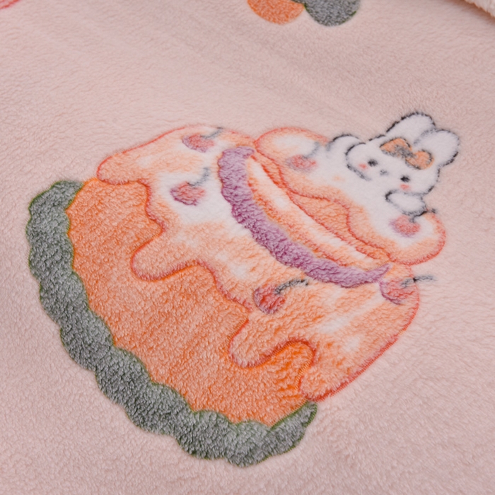 91家纺网 家纺一手货源 找家纺 同田家纺 2023年新款雪花绒&羊羔绒四件套 蛋糕兔