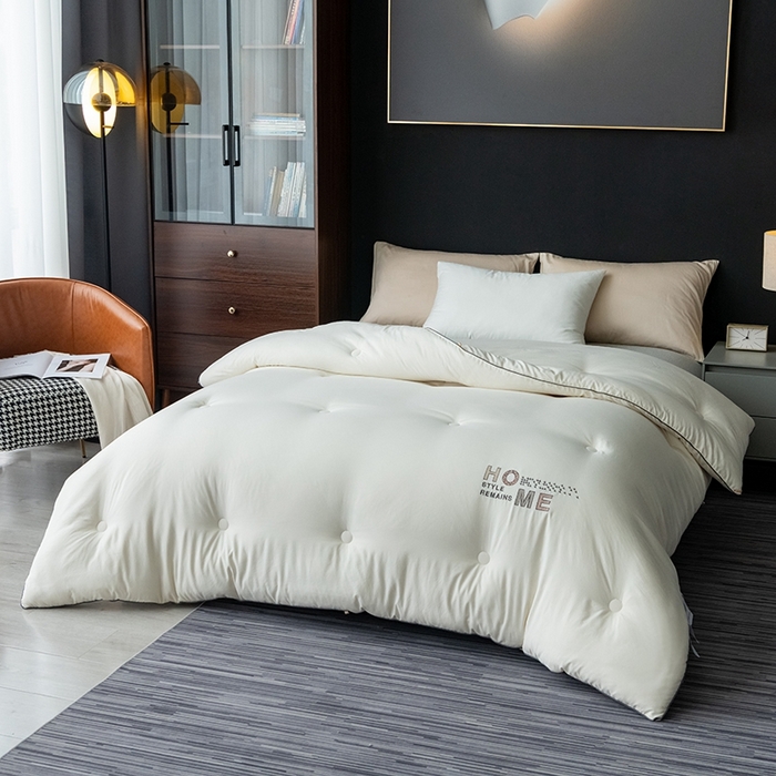 91家纺网 家纺一手货源 找家纺 瑞驰家纺 2023新款 A类水洗棉科尔特大豆被系列（风格一） 科尔特-明月白