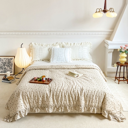 91家纺网 家纺一手货源 找家纺 （总）上喜 热卖亲肤舒适双层纱大豆蛋白纤维被被子被芯