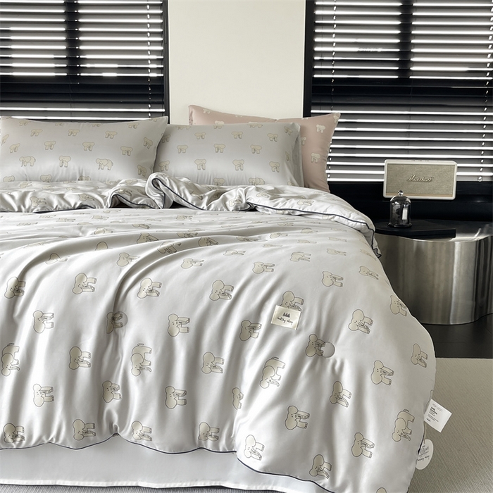 91家纺网 家纺一手货源 找家纺 汇庭 2023新款雅棉春秋被-棚拍 多多象灰