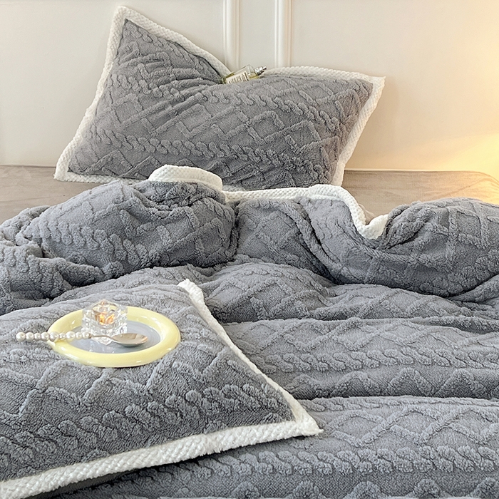 91家纺网 家纺一手货源 找家纺 （总）贝拉梦 2023高克重加厚塔芙绒牛奶绒四件套单品