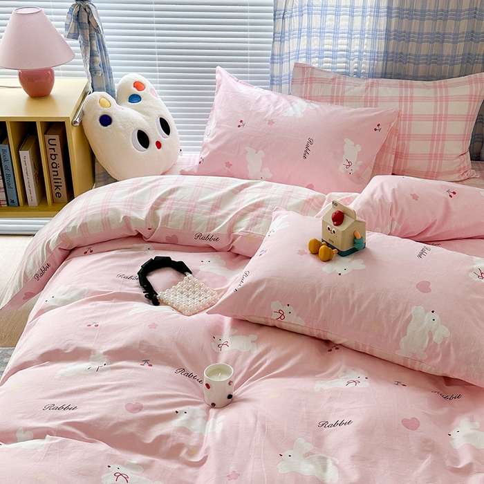 91家纺网 家纺一手货源 找家纺 （总）昔可家纺 2023新款全棉卡通动物印花四件套