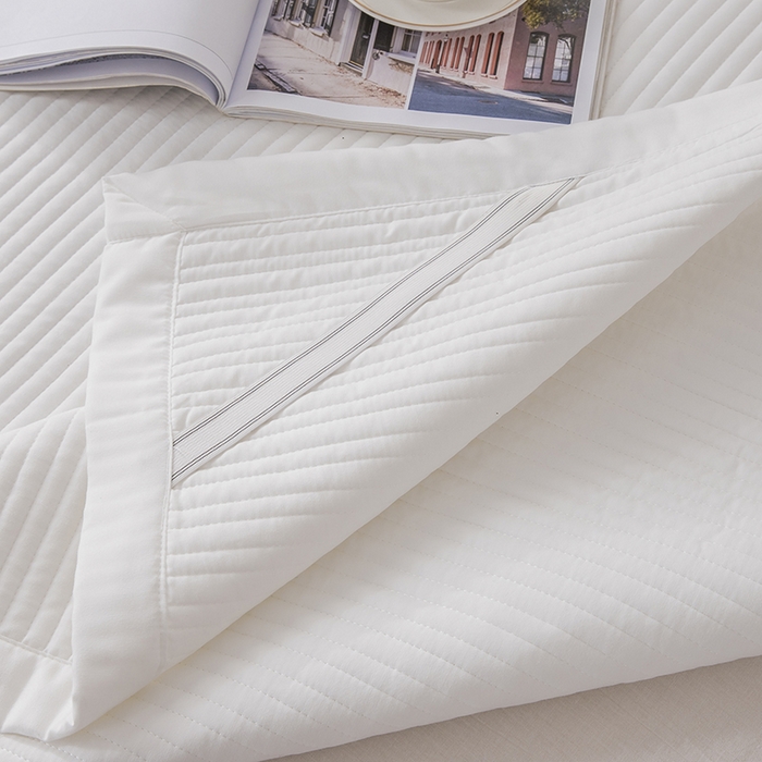 91家纺网 家纺一手货源 找家纺 紫碧螺家纺 2023新款新款四季棉夹棉系列床盖款 白