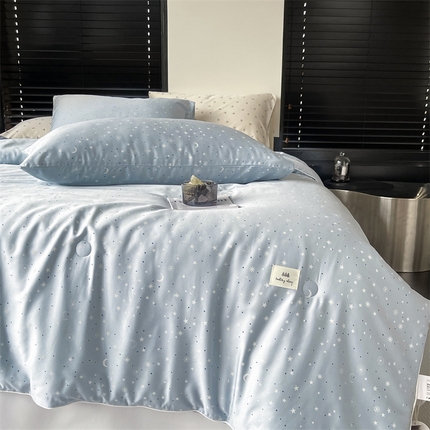 91家纺网 家纺一手货源 找家纺 汇庭 2023新款雅棉春秋被-棚拍 星月