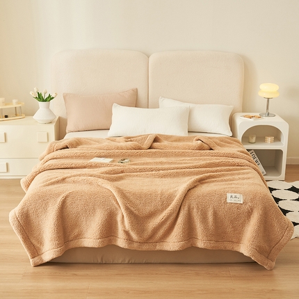 91家纺网 家纺一手货源 找家纺 世纪绒品 2025新款美丽绒多功能毛毯高克重法莱绒牛奶绒贝贝绒珊瑚绒保暖毛毯 纯净咖