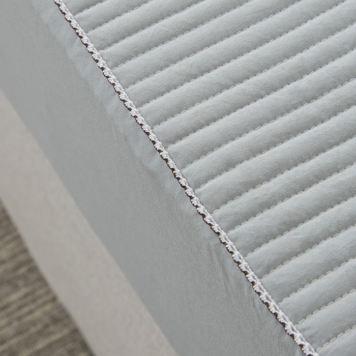 91家纺网 家纺一手货源 找家纺 紫碧螺家纺 2023新款四季棉夹棉系列床笠 灰