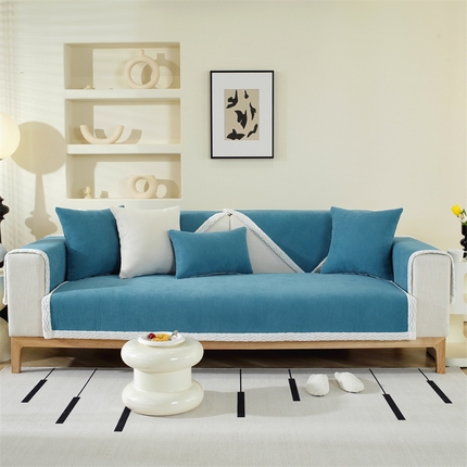 共鸣沙发垫 2023新款秋冬新款沙发垫--棉朵绒沙发垫 棉朵绒蓝色