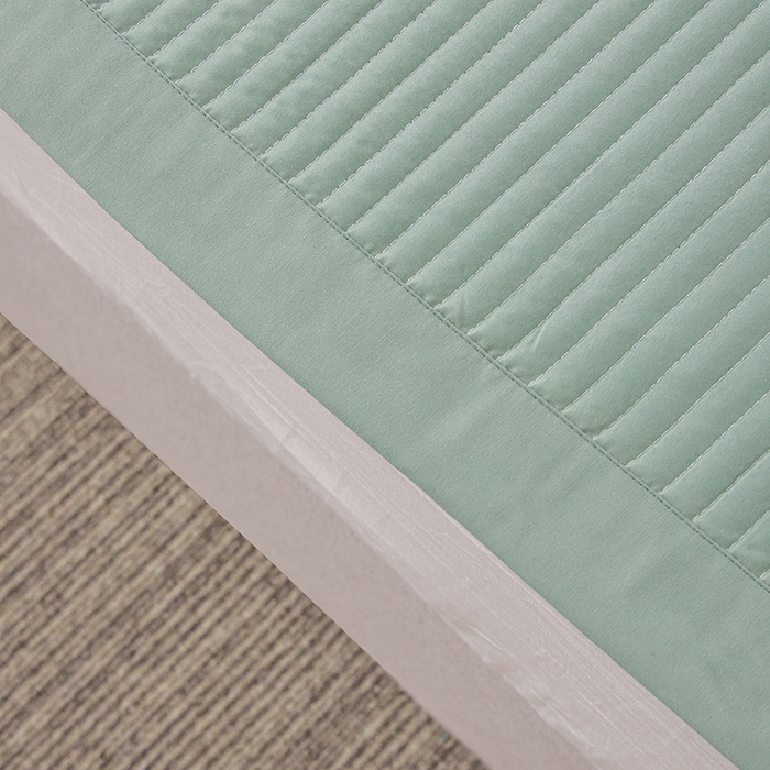 91家纺网 家纺一手货源 找家纺 紫碧螺家纺 2023新款新款四季棉夹棉系列床盖款 绿