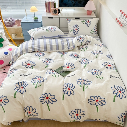 91家纺网 家纺一手货源 找家纺 （总）昔可家纺 2023新款全棉治愈风小碎花四件套