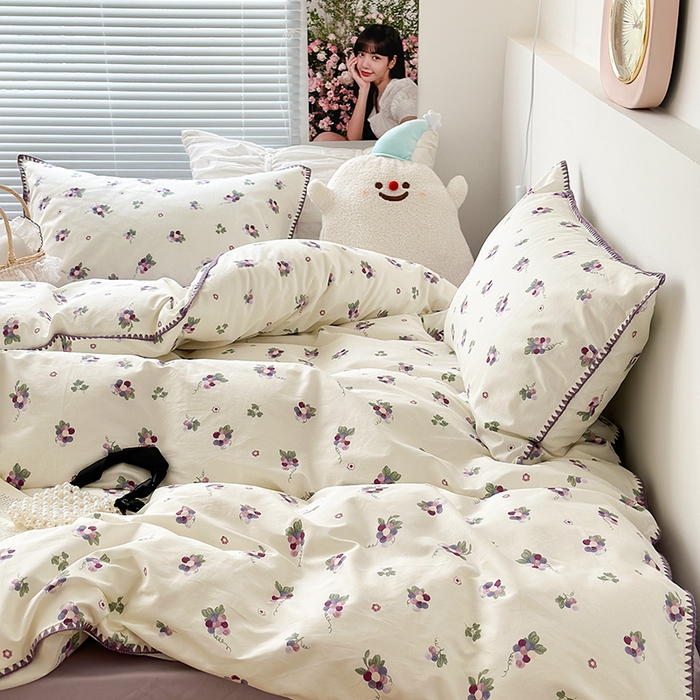 91家纺网 家纺一手货源 找家纺 （总）2023新款全棉印花贝壳三角针四件套