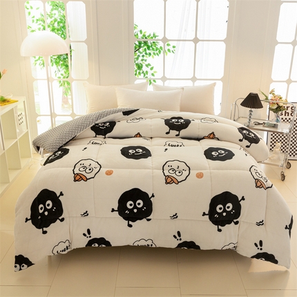 91家纺网 家纺一手货源 找家纺 （总）八方汇（一户被芯生活馆） 2023新款牛奶绒豆豆被春秋被冬被被芯