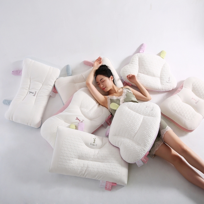 91家纺网 家纺一手货源 找家纺 （总）拾光枕芯 2023新款兔耳朵护颈软枕