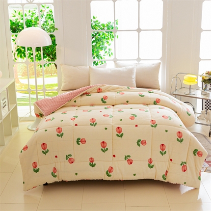 91家纺网 家纺一手货源 找家纺 （总）八方汇（一户被芯生活馆） 2023新款牛奶绒豆豆被春秋被冬被被芯