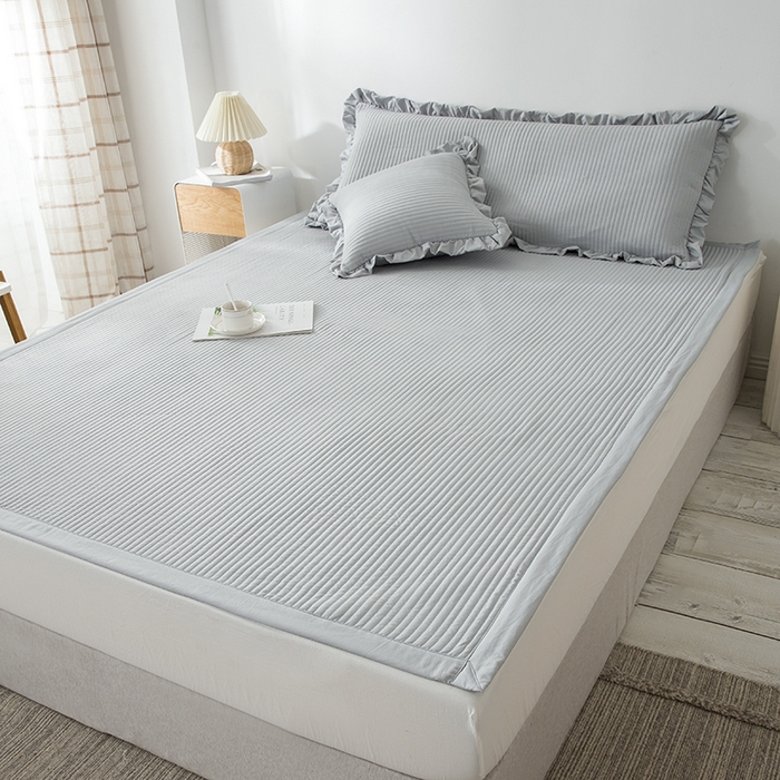 91家纺网 家纺一手货源 找家纺 紫碧螺家纺 2023新款新款四季棉夹棉系列床盖款 灰