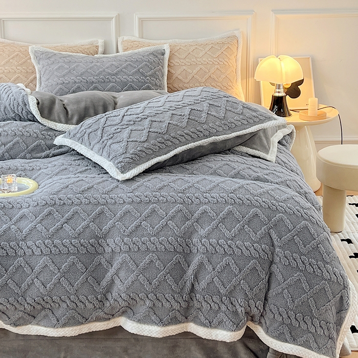 91家纺网 家纺一手货源 找家纺 （总）贝拉梦 2023高克重加厚塔芙绒牛奶绒四件套单品