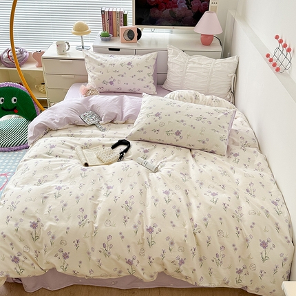 91家纺网 家纺一手货源 找家纺 （总）昔可家纺 2023新款全棉治愈风小碎花四件套