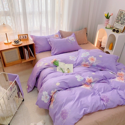 91家纺网 家纺一手货源 找家纺 （总）庭笙 新款全棉加厚喷气 生态磨毛四件套