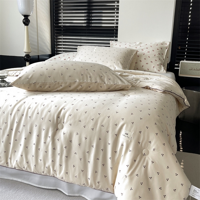 91家纺网 家纺一手货源 找家纺 汇庭 2023新款雅棉春秋被-棚拍 麦芽