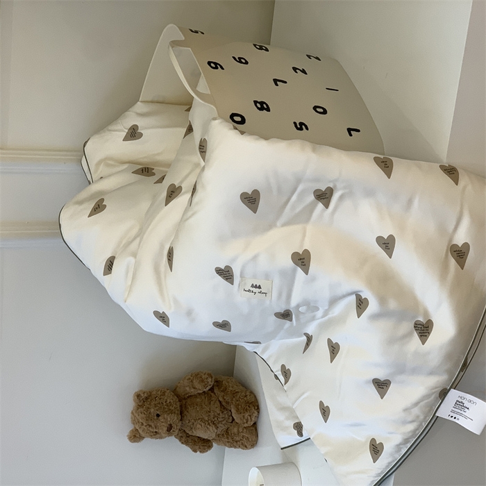 91家纺网 家纺一手货源 找家纺 汇庭 2023雅棉2.0夏被 摩卡爱心